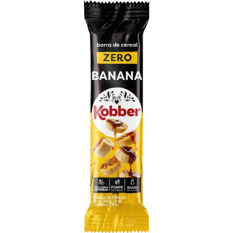 Barra de Cereais Kobber Zero Banana 18g
