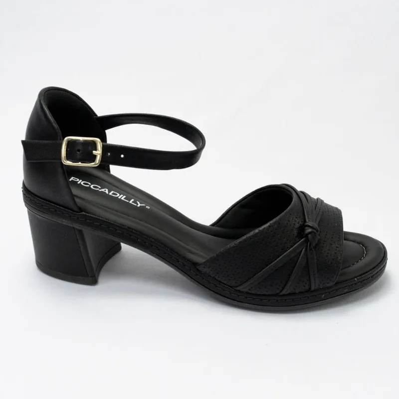 Sandália Piccadilly 566029-3 Napa Stretch com proteção de Joanete Preto