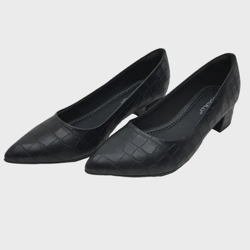 Sapato PIccadilly Bico Fino Crocco em Napa