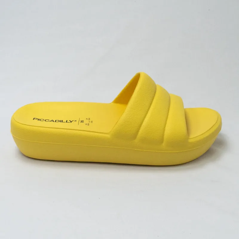 Chinelo Piccadilly C222001-22 Fun MarshMallow Slide Amarelo