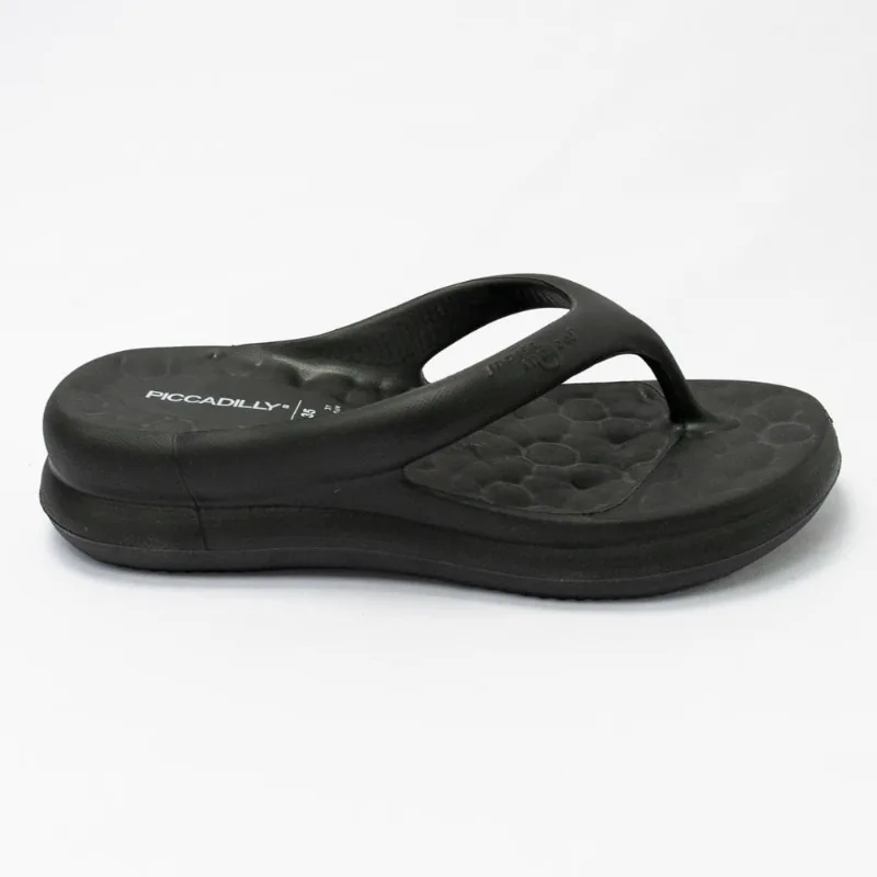 Chinelo Piccadilly C224003-7 Fun MarshMallow eva Preto