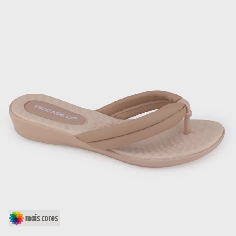 Chinelo Feminin Piccadilly 500324 Widefit leve almofada dedo