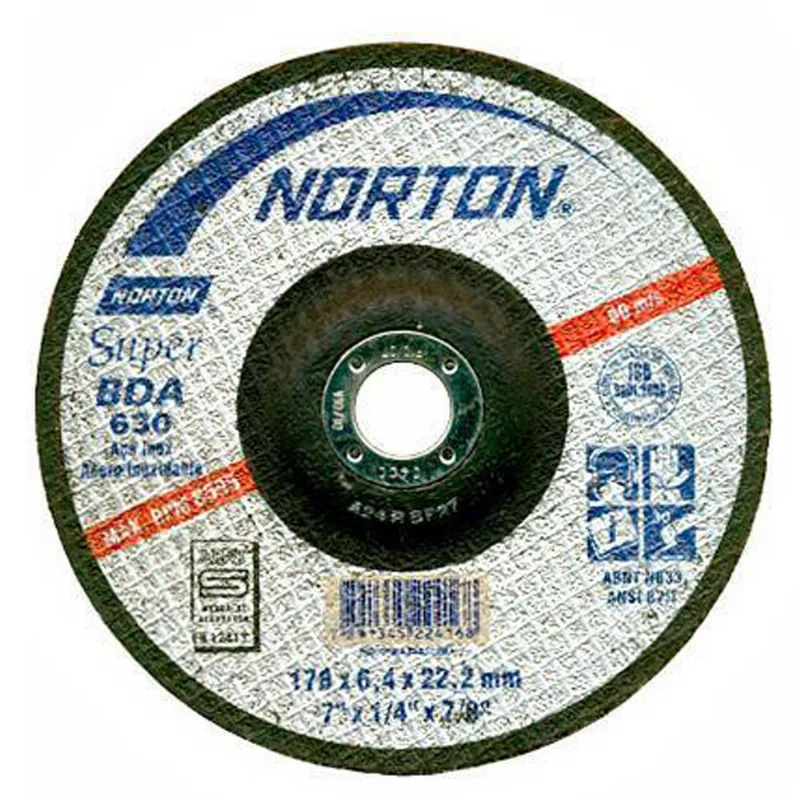 Disco de Desbaste Inox 7" Norton 177,8x6,4x22,22mm - BDA630 66252842944