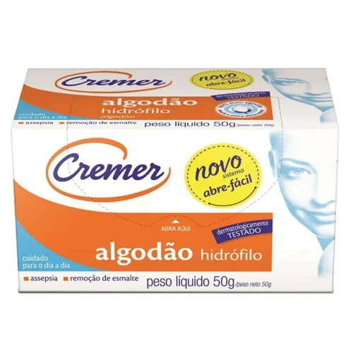 Algodaõ Hidrofilo Cremer Caixa - CREMER - Farmácia