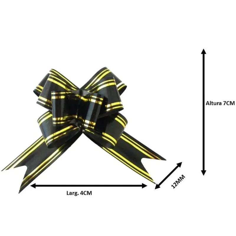LACO MAGICO 12MM PRETO 10UN