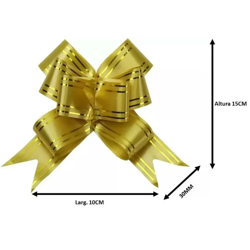 LACO MAGICO 30MM DOURADO 10UN