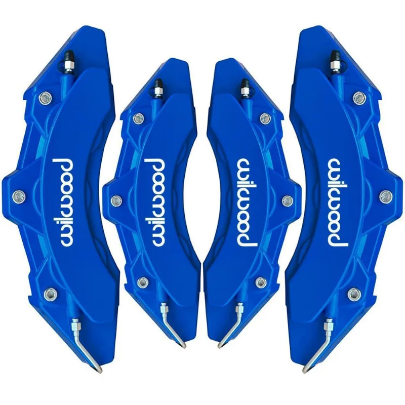 Kit Capa De Pinça Freio Dianteiro E Traseiro Azul Wilwood