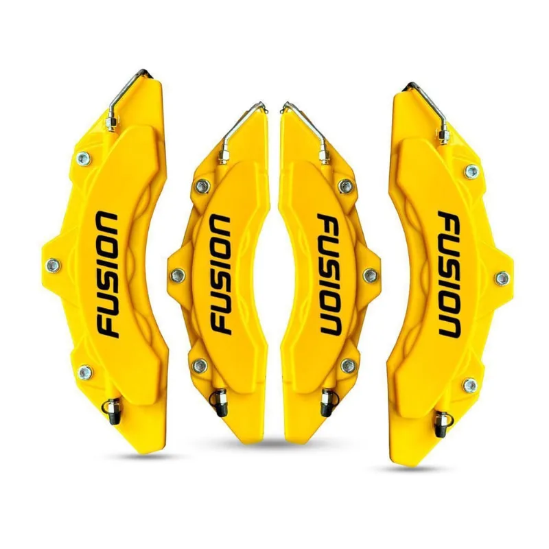 Kit Capa De Pinça Freio Amarela P/Fusion 2 Pares + Cola 50G