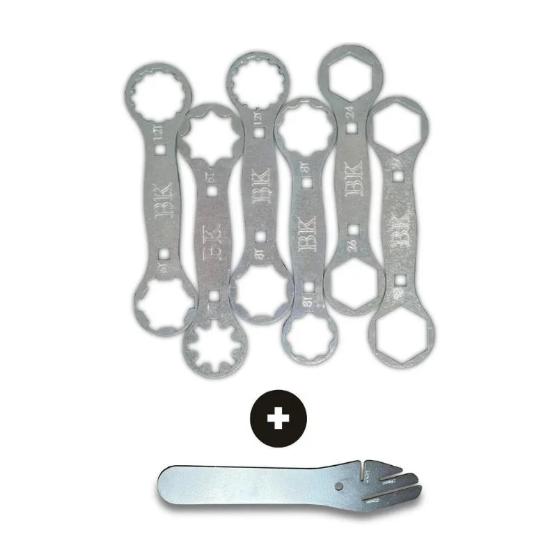 Kit 12 Chaves Suspensão De Bike + Chave Desempenar Freio