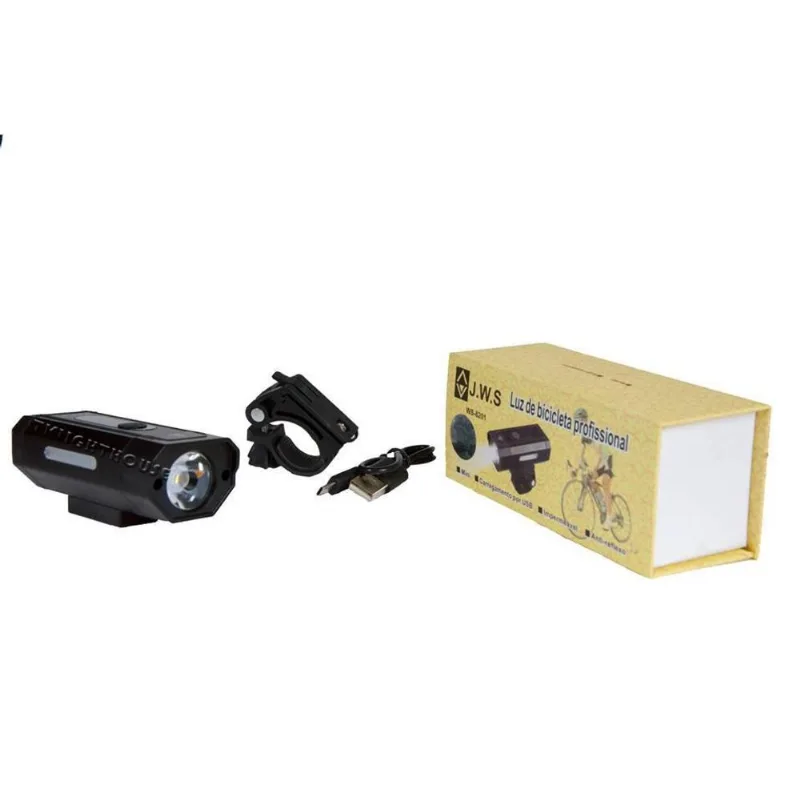 Farol Profissional Bike Multifunções Recarregável Usb Led