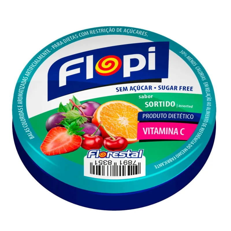 BALAS FLOPI MISTA 40G - FLOPI - Mercearia