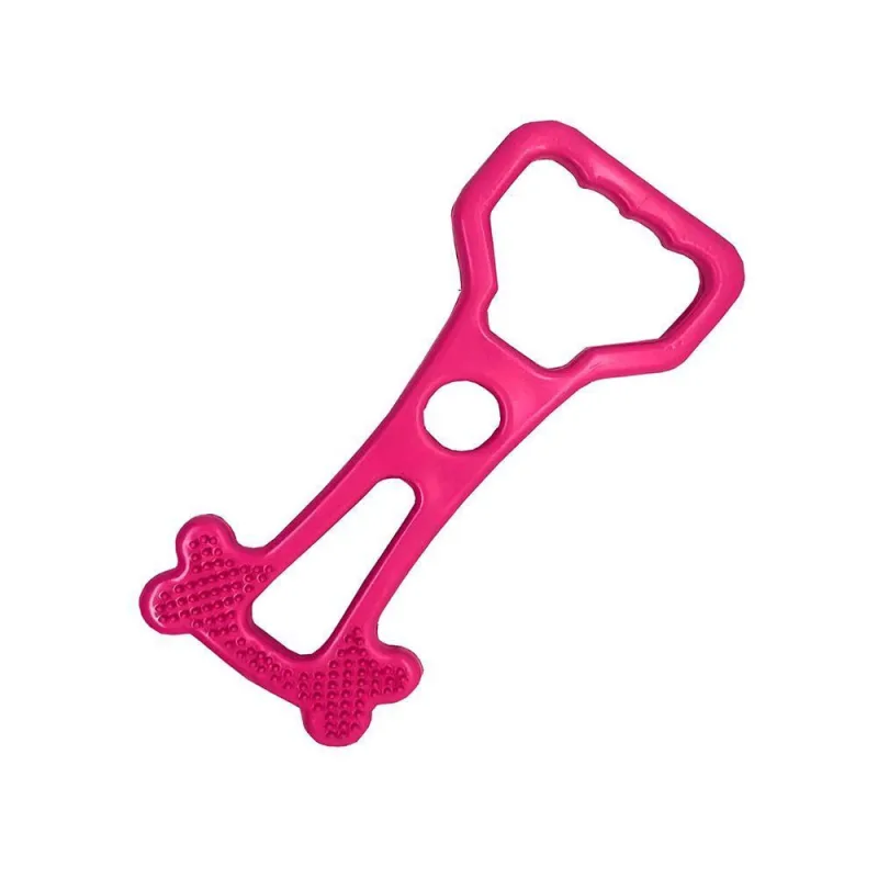 Mordedor Puxador Canino Brinquedo Cachorro Pet Diversão Rosa - OUTRAS - Pet Shop