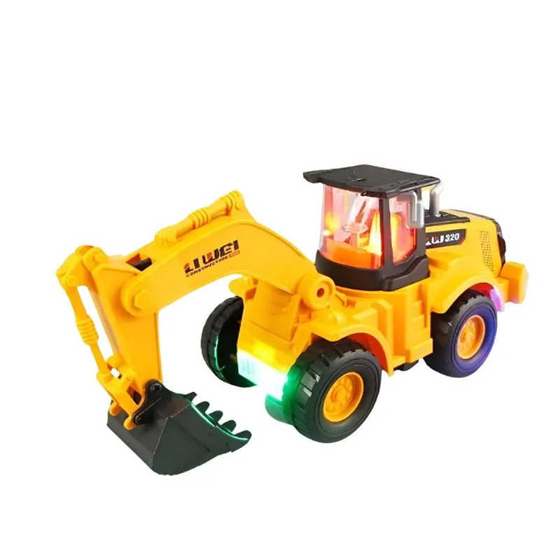 Brinquedo Escavadeira Trator Criança Luz Miniatura Infantil - Brinquedo Educativo e Divertido - VIP Shop