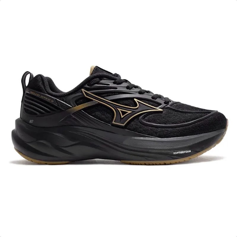 Tênis Mizuno Space 6 Unissex 40 / Preto / Dourado