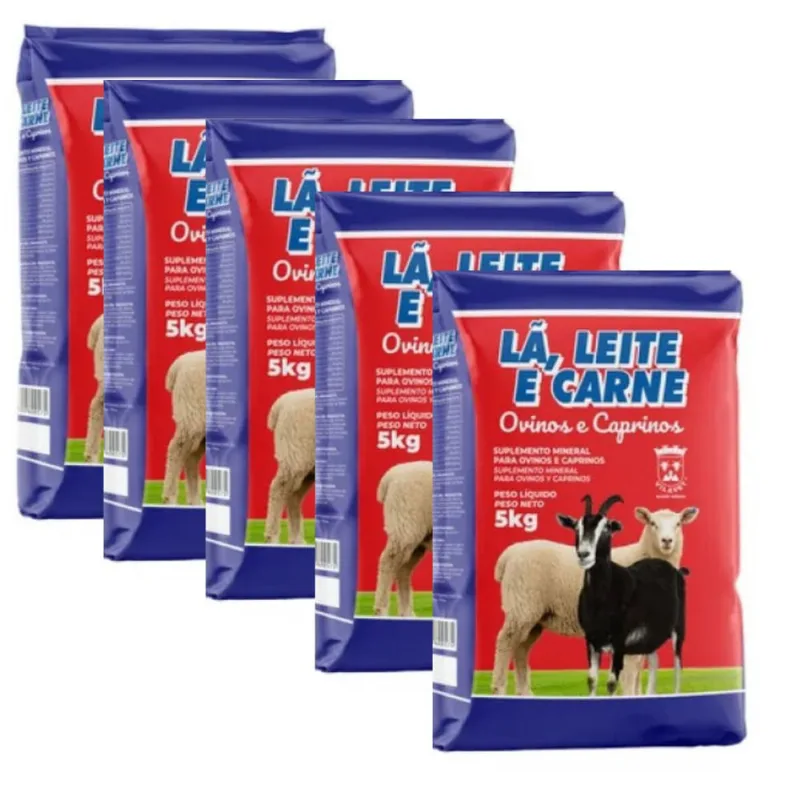 KIT/5 lã leite carne 5K sal mineral suplemento ovino caprino