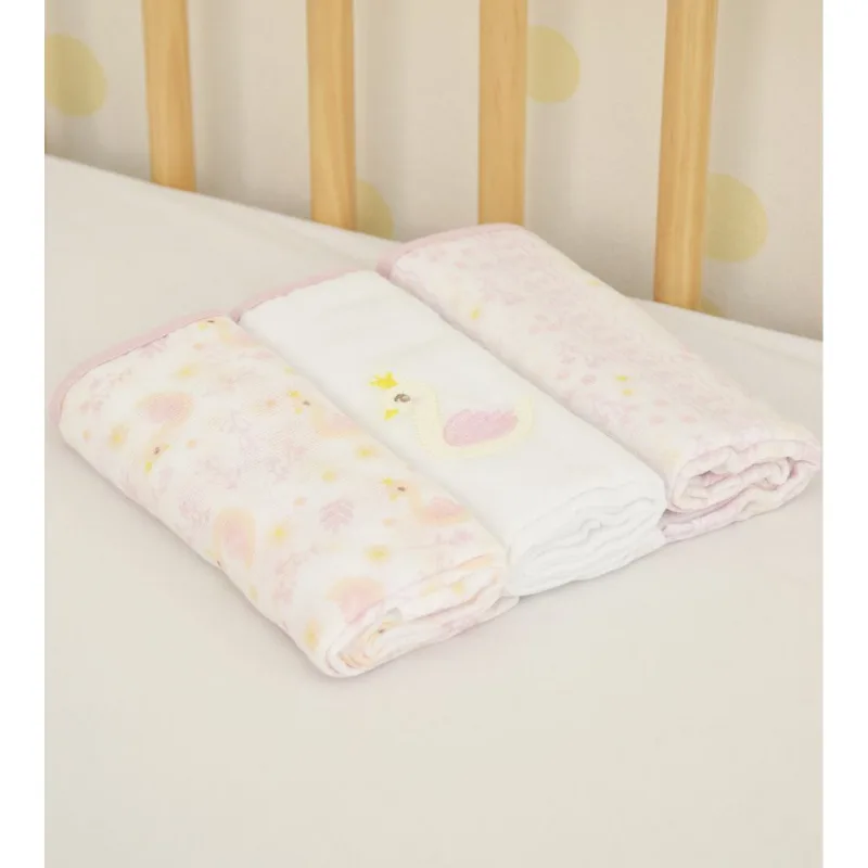 Kit Fralda 3 Unidades Com Bainha - 5405 Rosa