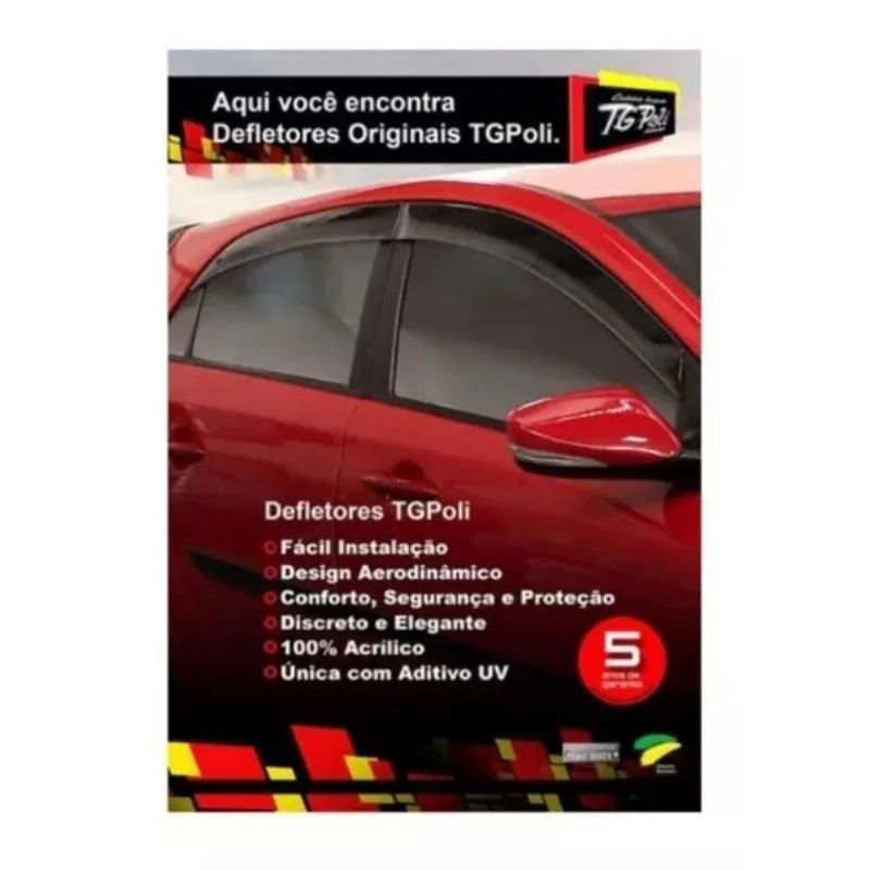Calha De Chuva 100% Acrilica Defletor Varios Carros Tg Poli