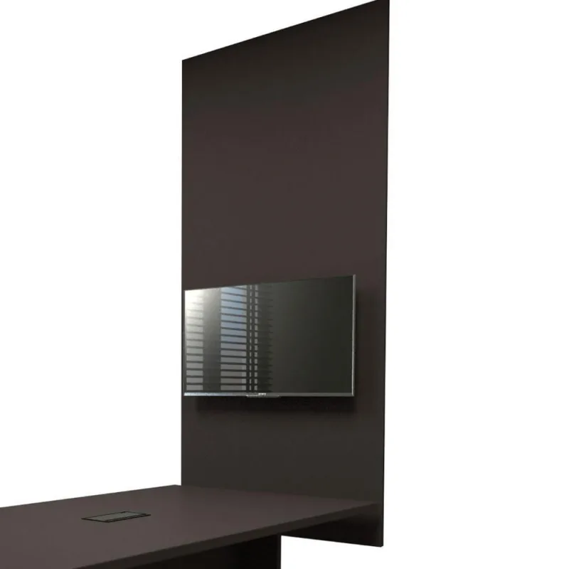 Painel para TV Sala de Reunião MDF 90CM Preto F5 Office - OUTRAS MARCAS - Agro