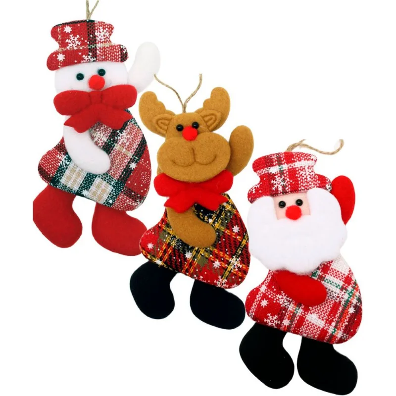 Kit 27 Pendente Natalino Boneco De Neve Papai Noel Rena 18cm