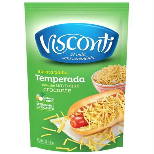 Batata Palha Temperada Cebola E Salsa Visconti Pacote 140g - BAUDUCCO - Mercearia