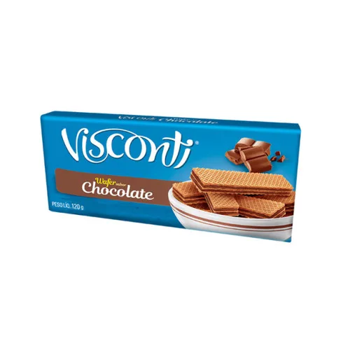 Biscoito Wafer Chocolate 120g Visconti - BAUDUCCO - Mercearia