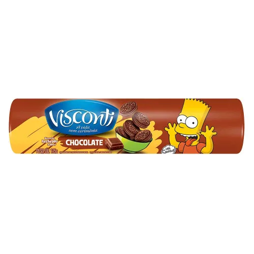 Biscoito Recheado Visconti Chocolate - VISCONTI - Mercearia