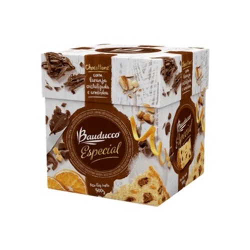 Chocottone Especial Bauducco Com Gotas De Chocolate, Laranja E Amêndoas - BAUDUCCO - Padaria