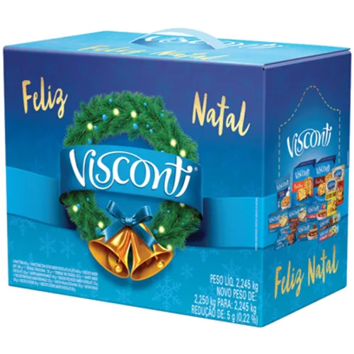 CESTA DE NATAL GRANDE VISCONTI CAIXA 2,250KG - VISCONTI