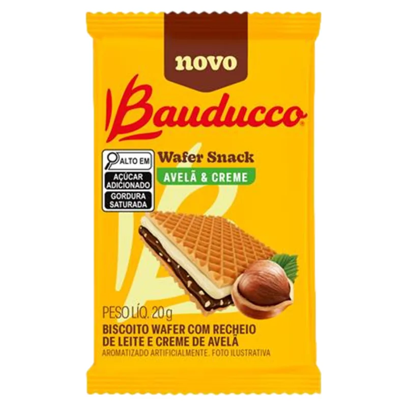 Biscoito Wafer Bauducco Avelã & Creme 20g - Bauducco - Mercearia