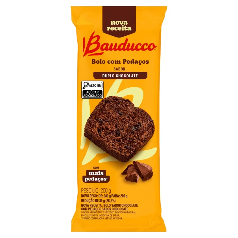 Bolo Duplo Chocolate Bauducco 200g Macio - Bauducco - Alimentos E Bebidas