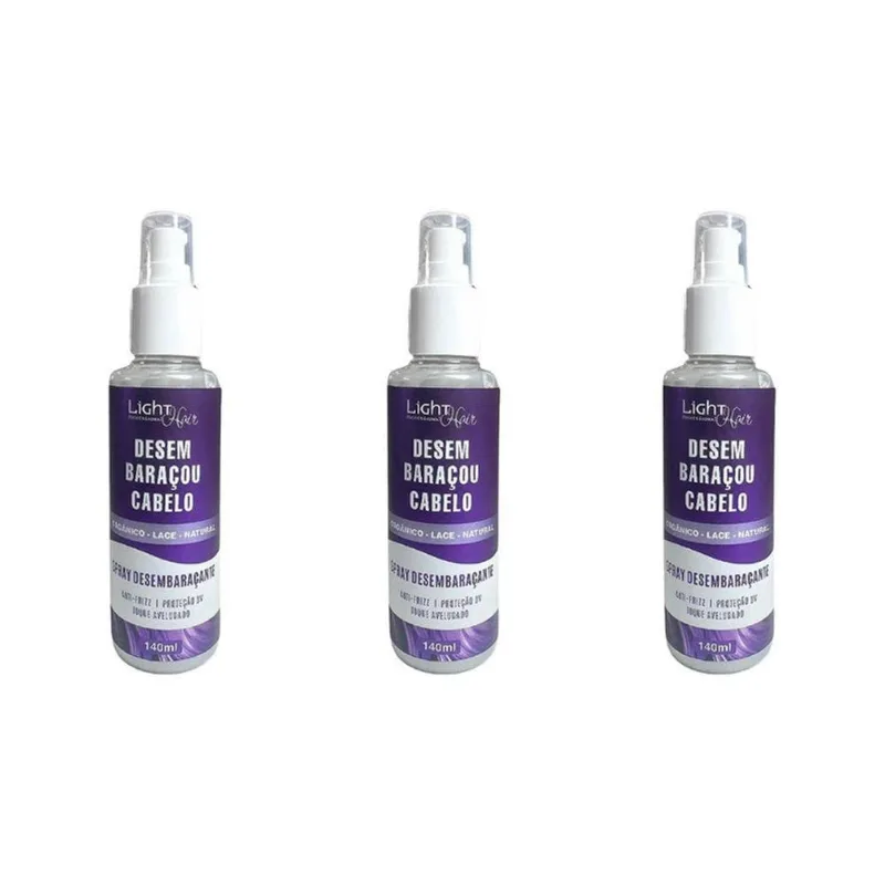 Light Hair Spray Desembaraçou 140ml X 3