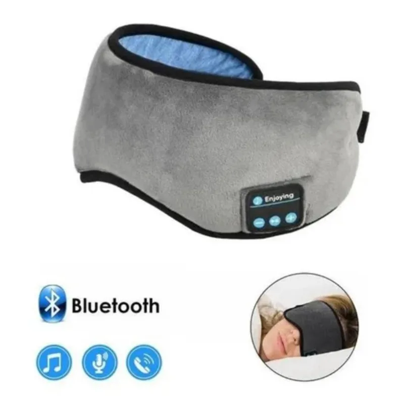 Tapa Olho Máscara Dormir Fone Ouvido Bluetooth Confortável