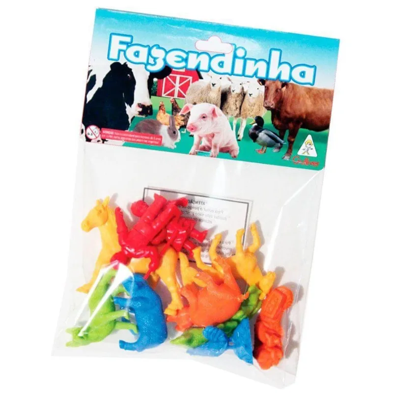 Animais da fazendinha com 10 figuras gulliver