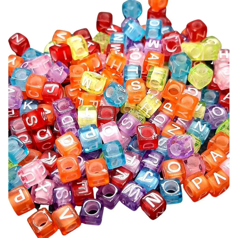 Miçangas Alfabeto Letras 5mm - 570 Peças