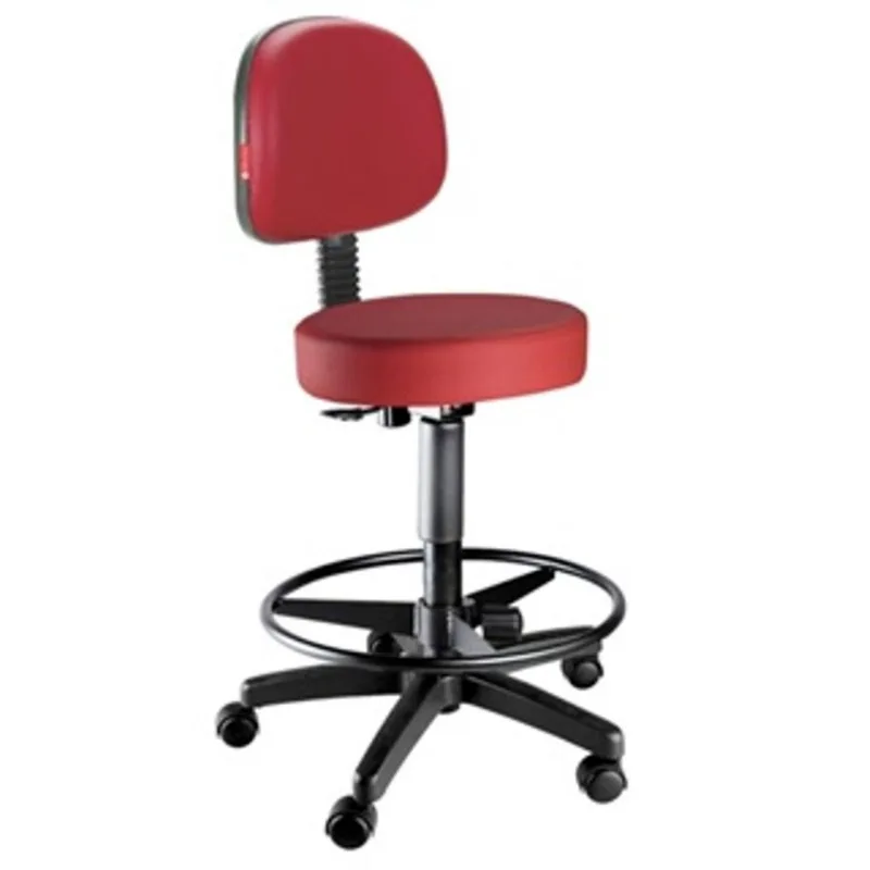 Cadeira Mocho Estética Alto Secretária / vermelho
