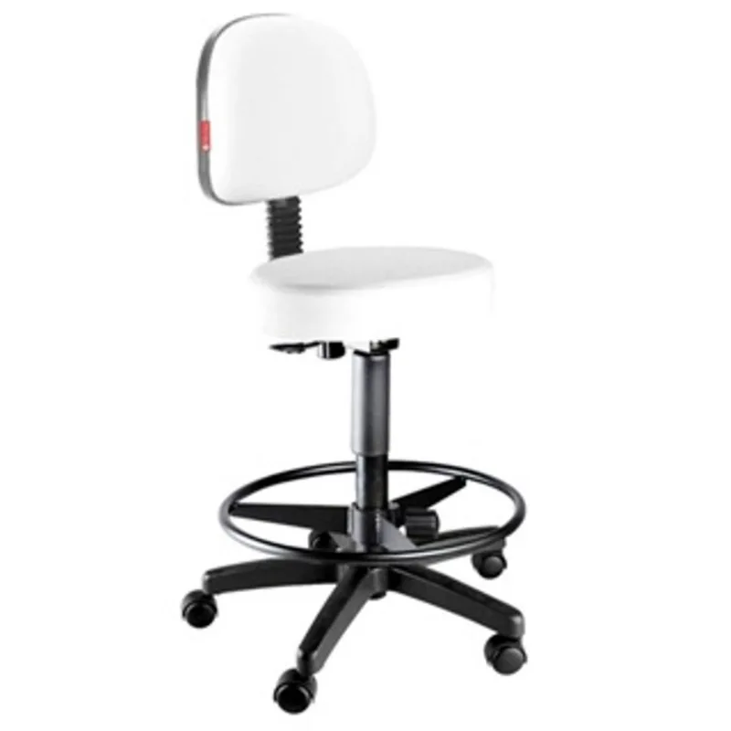 Cadeira Mocho Estética Alto Secretária / branco