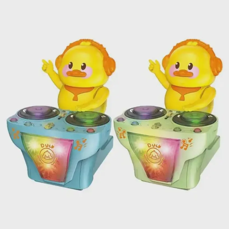 Brinquedo Pato Dee Jay Musical Movimento Com Músicas E Luzes LED