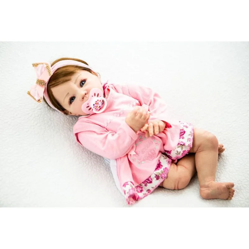 Bebê Reborn, Boneca, Corpo De Tecido, Cabelo Fio a Fio