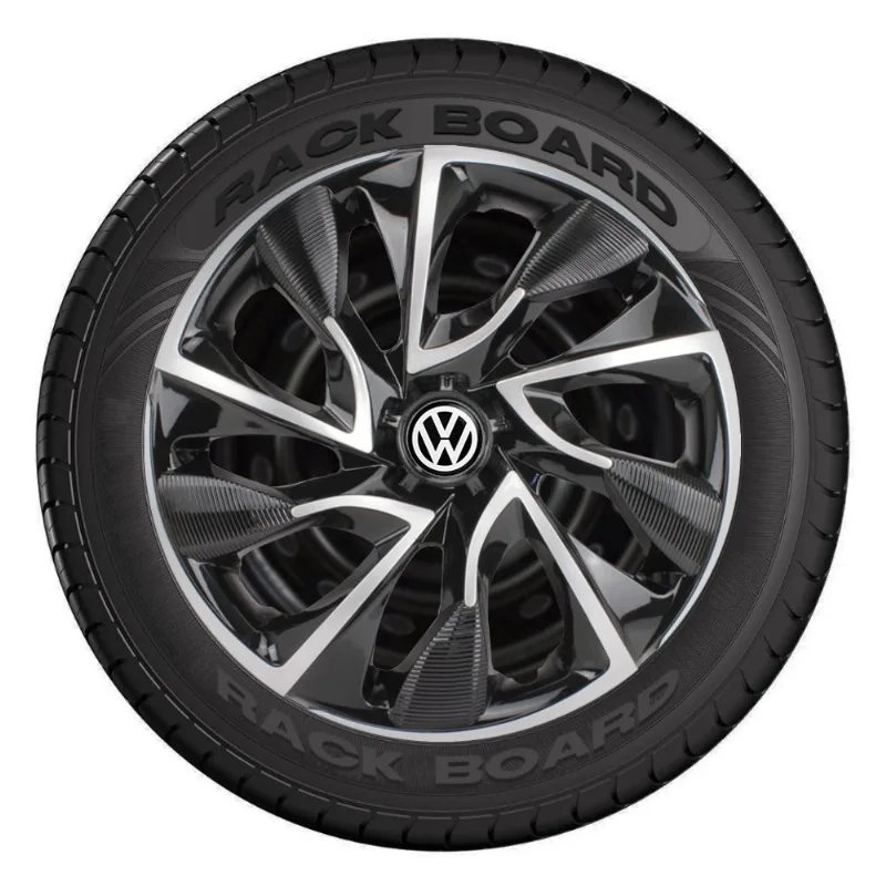 Jogo 4 Calotas Esportivas Aro 15 DS4 Black Silver Volkswagen