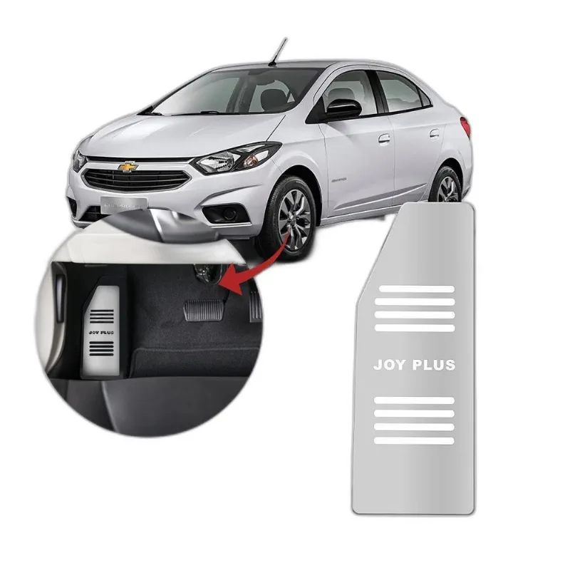 Descanso De Pé Chevrolet Joy Plus 20 A 21 Aço Escovado Prata
