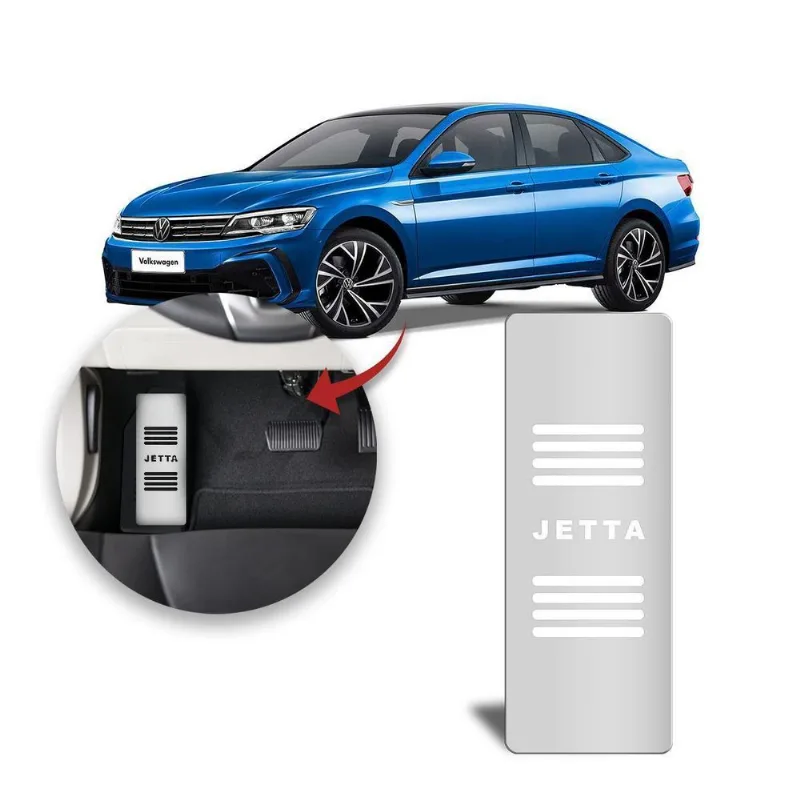 Descanso De Pé Volksvagen Jetta 19 A 21 Aço Escovado Prata