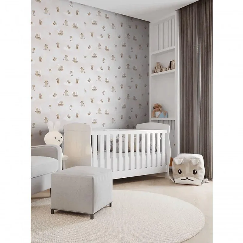 Papel De Parede Sonhos Ursinhos Lilas 4248