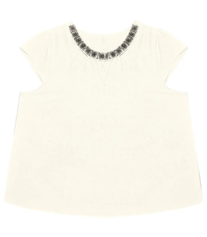 Blusa Crepe Feminina Secret Glam Bege Plus P - Não Informado - Moda E Acessórios