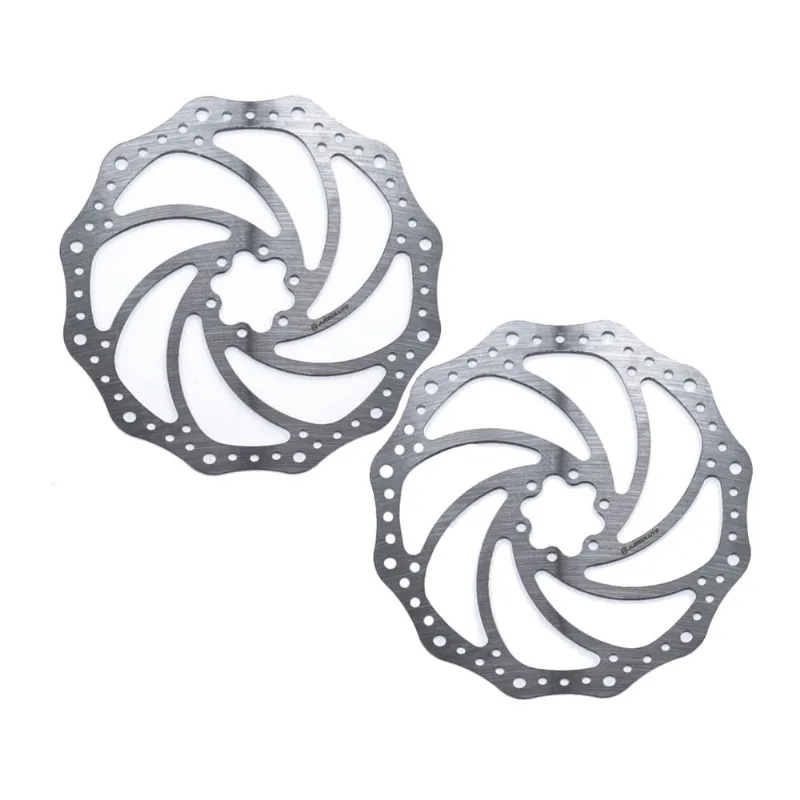 Kit 2 Discos de Freio Rotor Yrt01 180mm Traseiro Dianteiro Bike Mtb Absolute