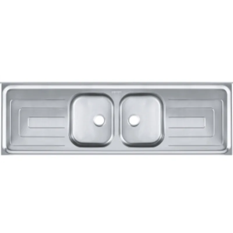 Pia Dupla em Inox Bella 180x56x145cm Franke