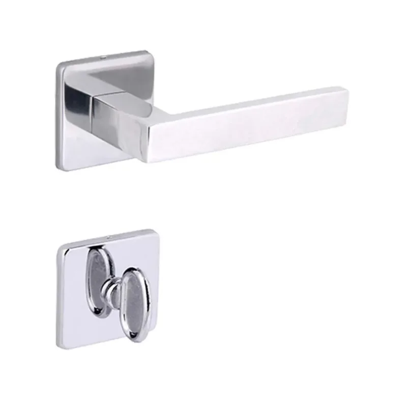 Fechadura de banheiro Verona Quadra Z 508044/40-ZC com roseta cromada Arouca
