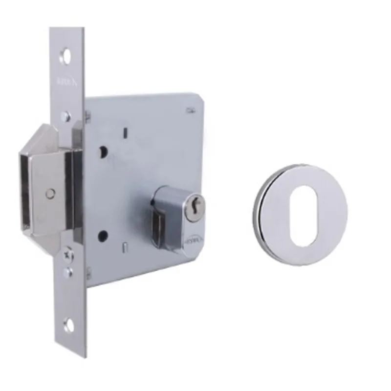 Fechadura Externa para Porta de Correr Bico Duplo Escovada IP Arouca - Arouca