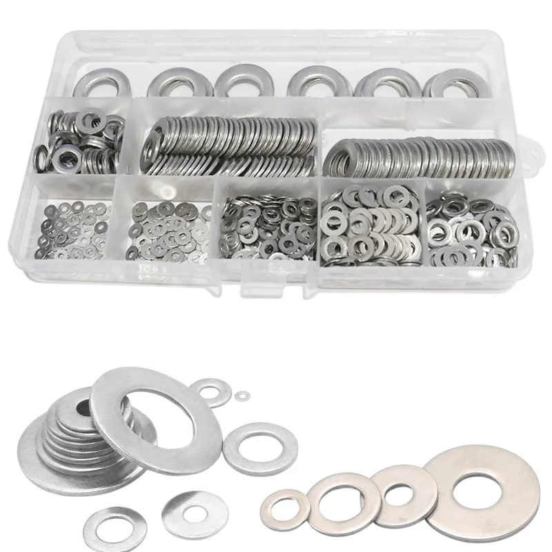 Kit 700 Arruelas Aço Inox Não Enferruja M2 M5 M6 M8 M10 M12