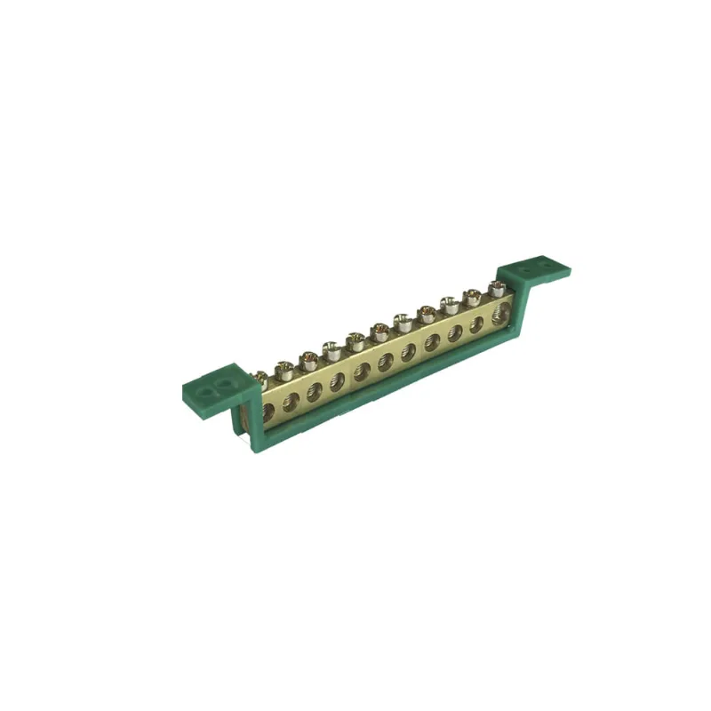 Barramento Terra 11 Terminais 89mm Verde Steck.