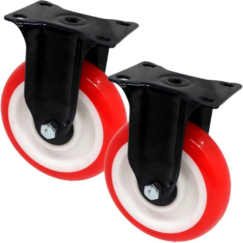 Kit 6 Roda Rodinhas Rodizio Reforçado Anti Risco De 125x32mm